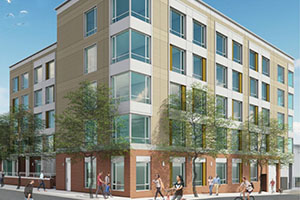 A rendering of 10 @ 8th in New Bedford, Mass.