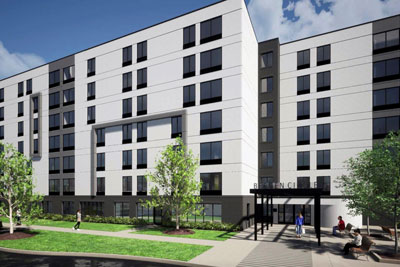 A rendering of Bergen Circle in Springfield, Mass.