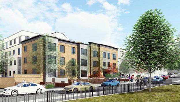 A rendering of Cheney Homes Apartments in Boston (Dorchester)