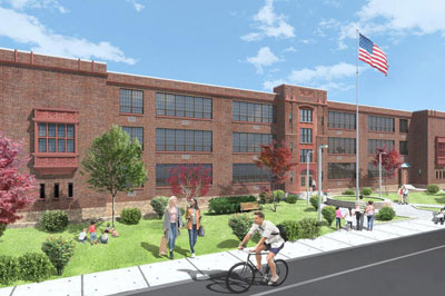 A rendering of the Elias Brookings Apartments in Springfield, Mass.