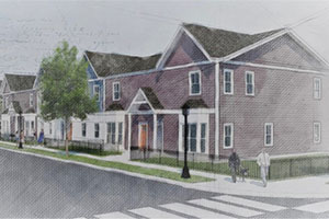A rendering of Gemini Townhomes in Springfield, Mass.
