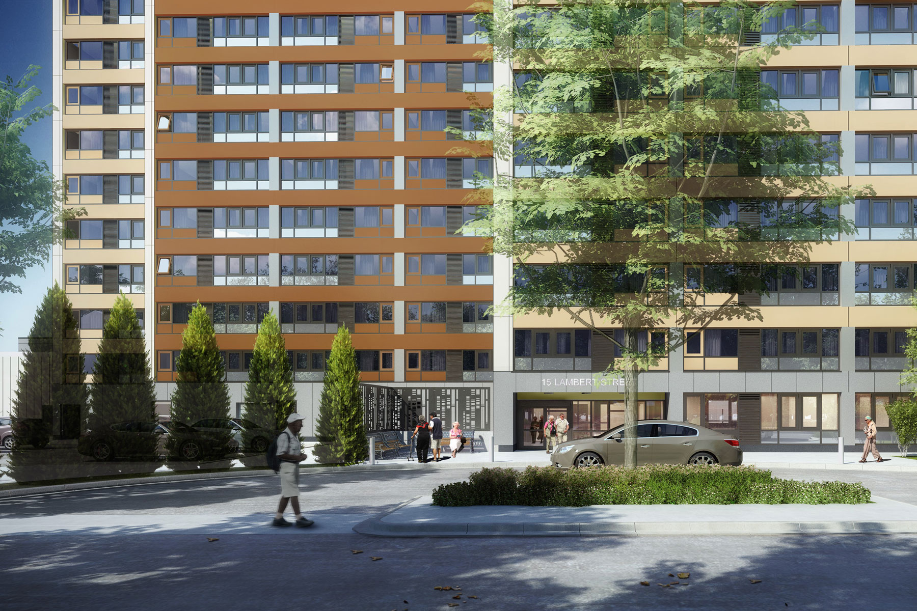 A rendering of Millers River Apartments in Cambridge