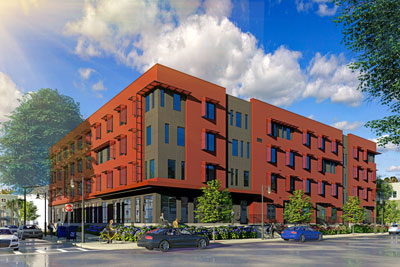 A rendering of the Anne M. Lynch Homes at Old Colony Phase 3 in South Boston