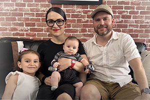 A photo of Abelardo C. and family, who purchased their home with a MassHousing Mortgage and MassDREAMS grant.