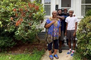 A photo of Lisa Jones and family, MassHousing borrowers