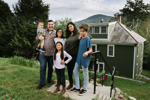 A photo of the Murray family, MassHousing homebuyers